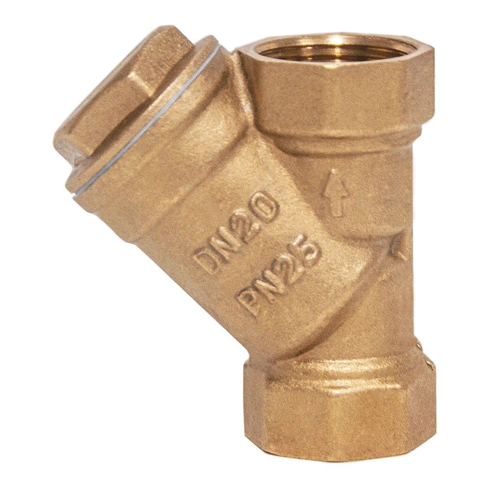Filtro Y 3/4" Polegada FxF De Latão Com Tela Em Inox Druck
