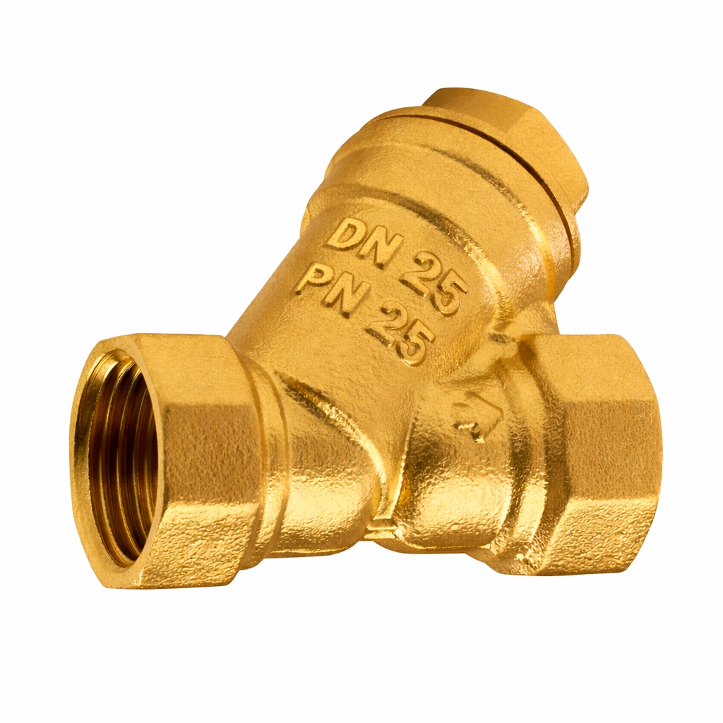 Filtro Y 1" Polegada FxF De Latão Com Tela Em Aço Inox Druck