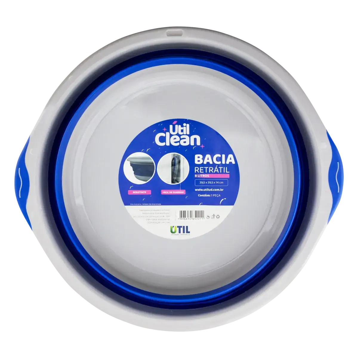 Bacia Retrátil 8l Útil Clean