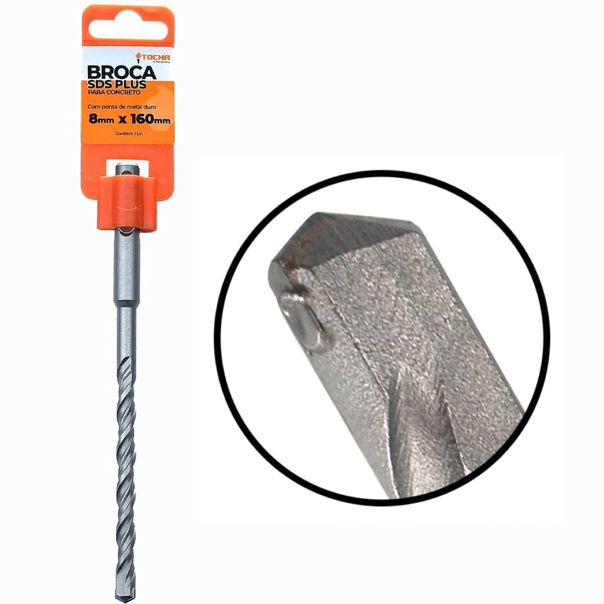 Broca Sds Plus Tocha 8mm X 160mm