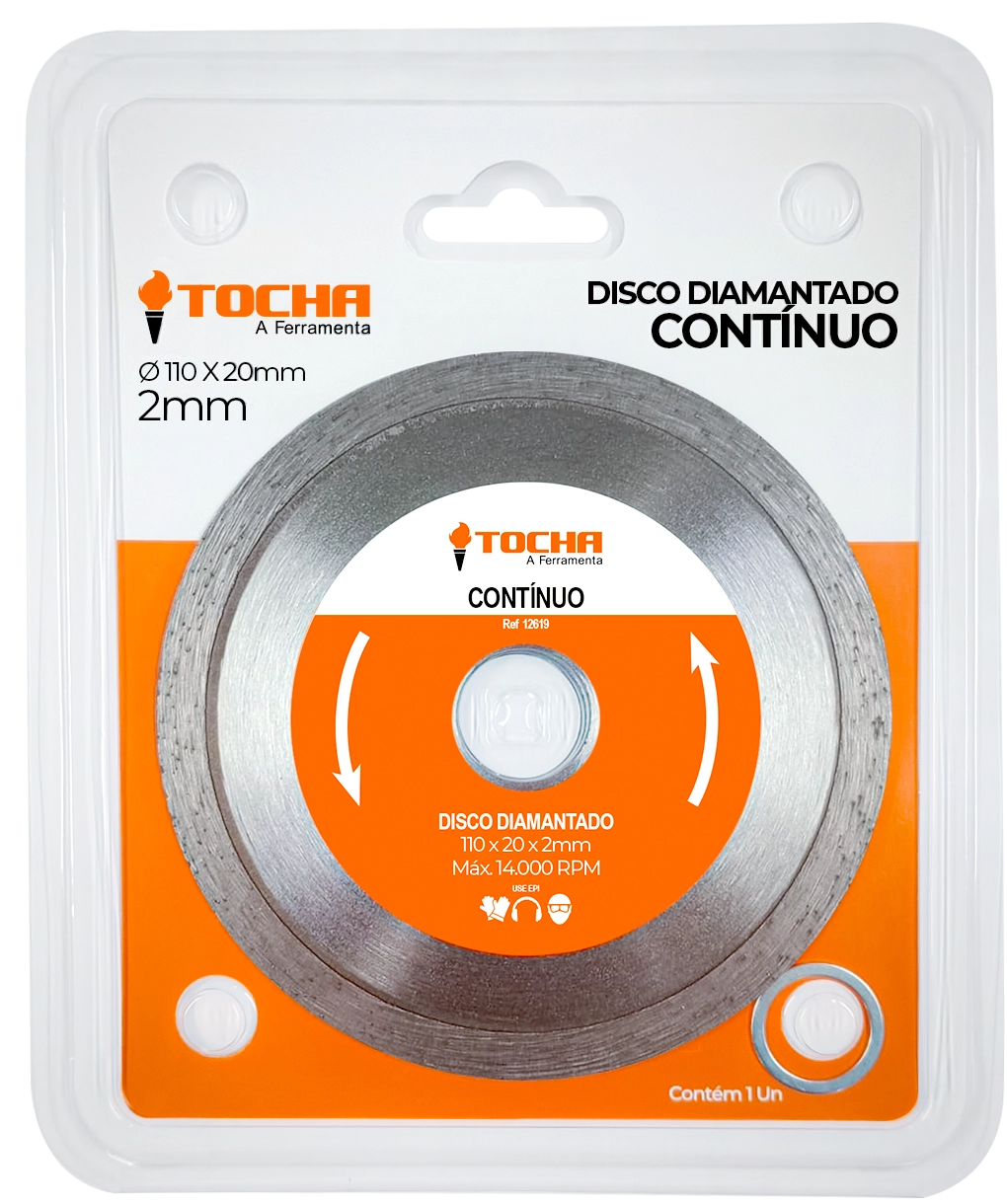 Disco Diamantado Tocha Continuo 110x2,0x20mm