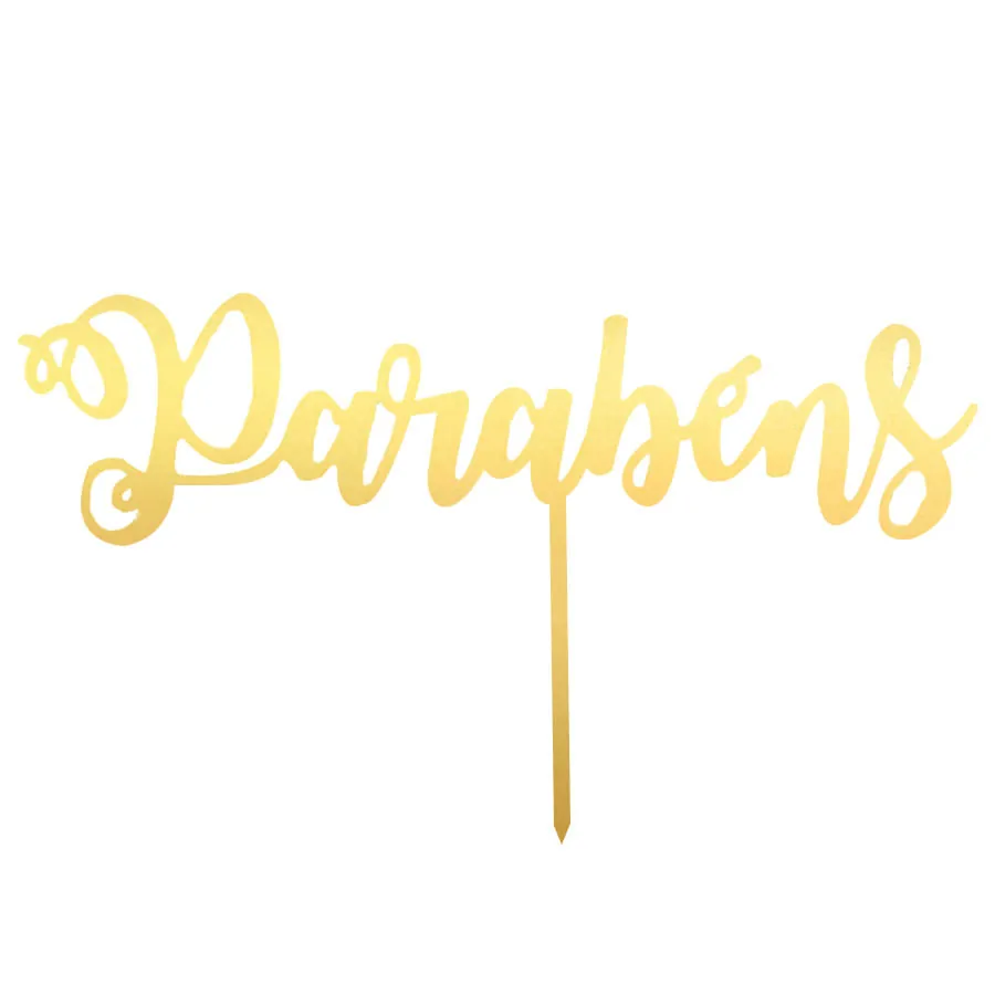 Topo Bolo Parabéns Metal.dourado Tb011 2 1 Sonho Fino