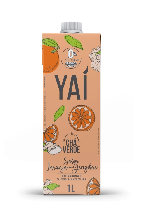YAÍ CHA VERDE LARANJA COM GENGIBRE 1 Litro