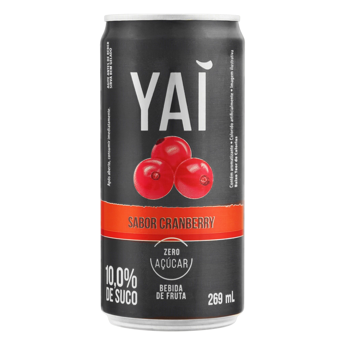 Bebida Cranberry Zero Açúcar Yaí Lata 269ml
