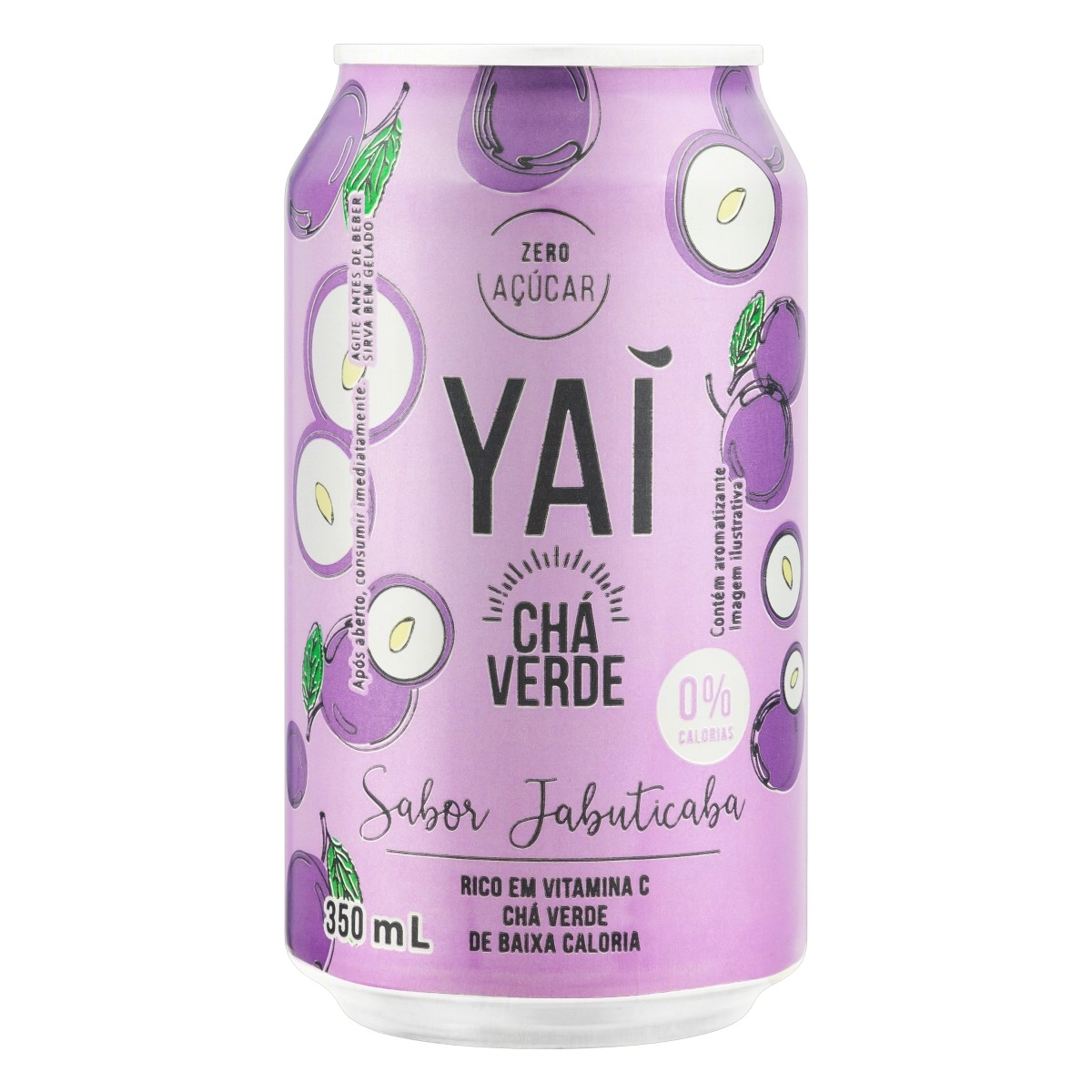 Chá Verde Jabuticaba Zero Açúcar Yaí Lata 350ml