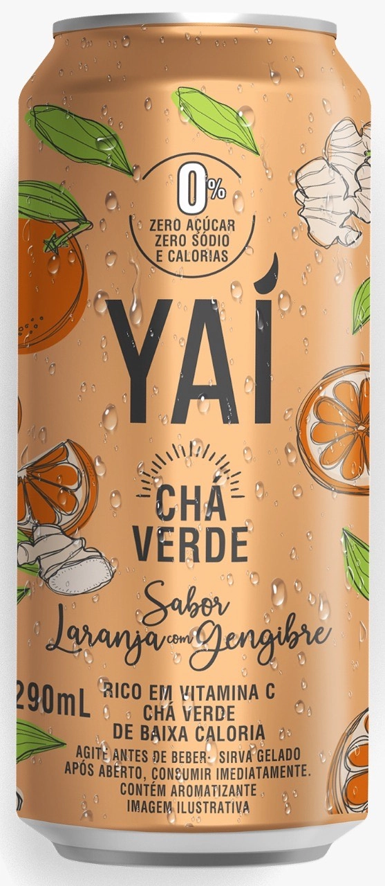 Cha Verde Yai Zero Acucar 290ml Laranja/gengibre