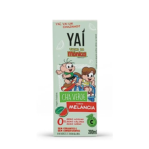 Chá Verde Melancia Zero Açúcar Turma Da Mônica Yaí Caixa 200ml