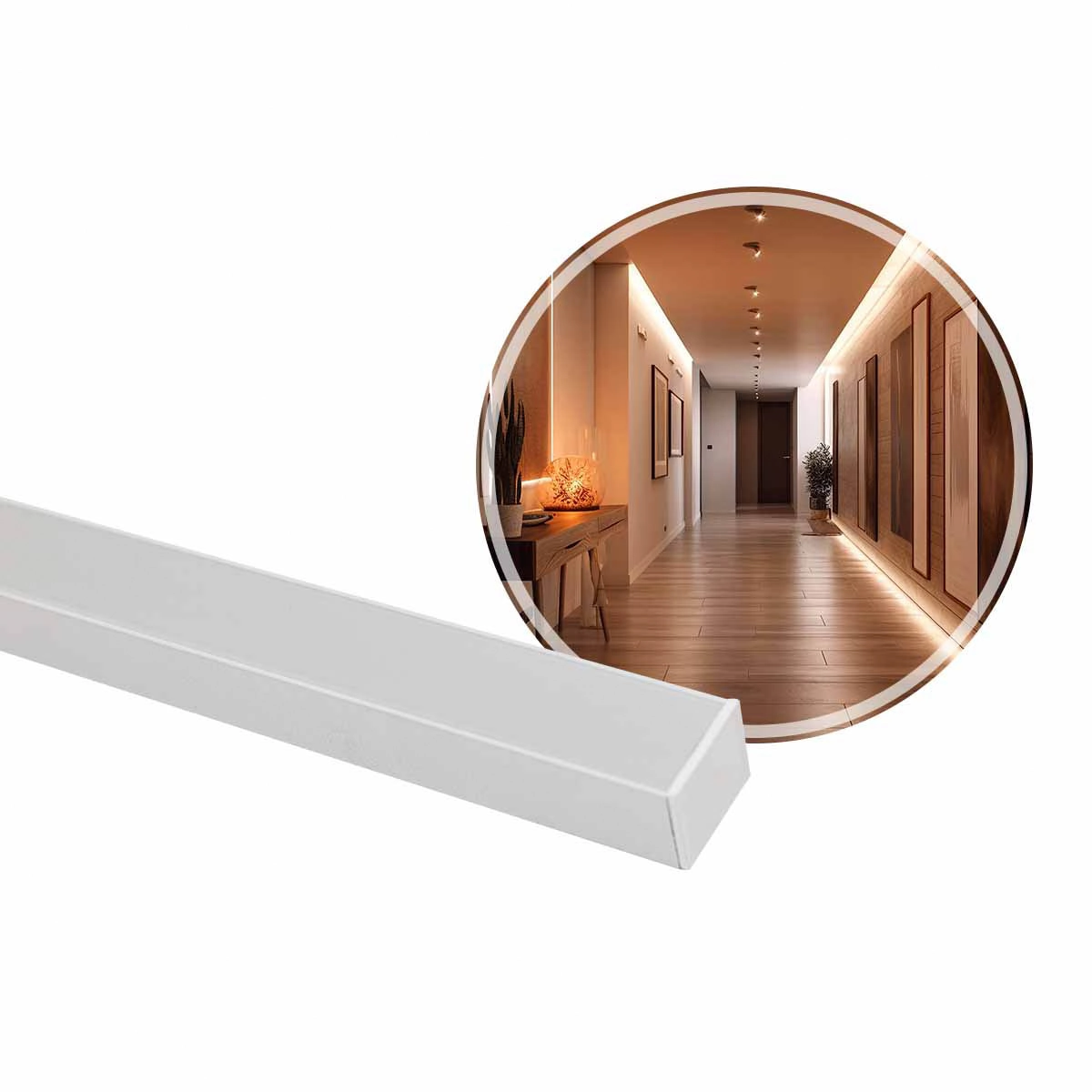 Perfil Linear De Sobrepor Em Alumínio Branco 1m C/ Trava Fix St2996
