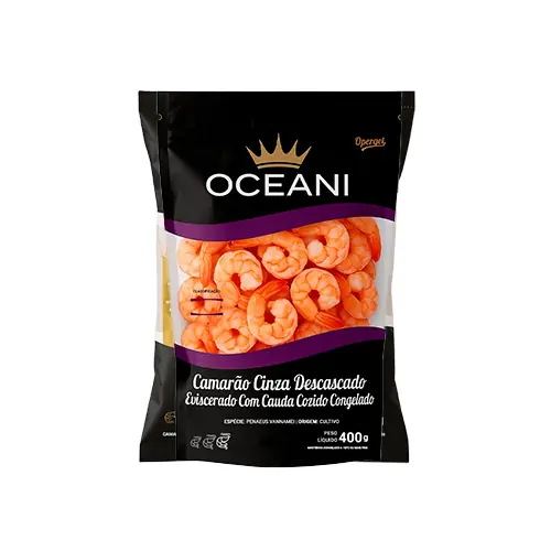 Camarao Cinza Descascado Eviscerado 36/52 Oceani 400g