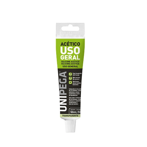 Silicone 50g Acético Branco Gancheira Unipega - Unico