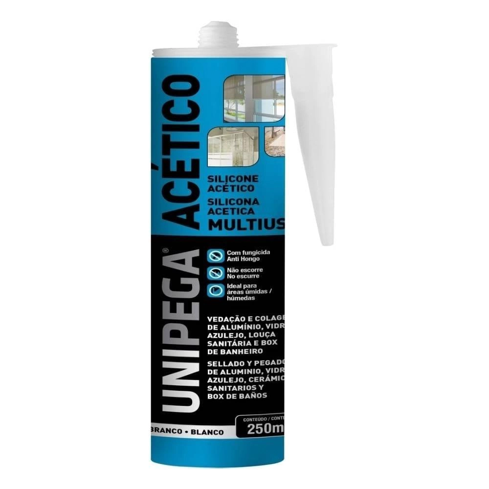 Silicone Acético Unipega Branco 250g