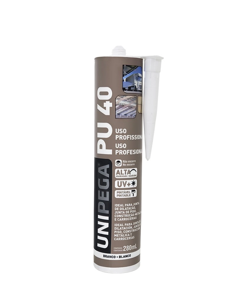 Adesivo Poliuretano Selante Pu40 Profissional Unipega Branco