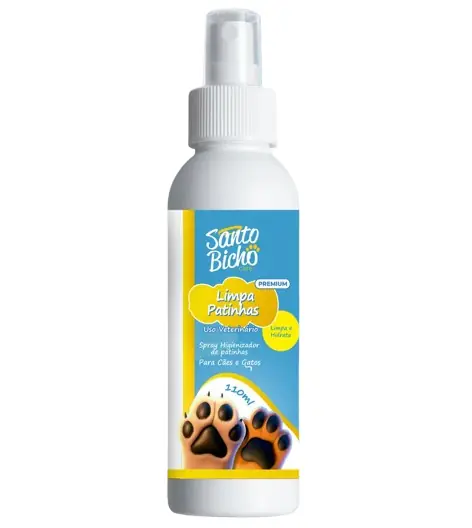 Spray Santo Bicho Limpa/hidr.patinhas 110ml