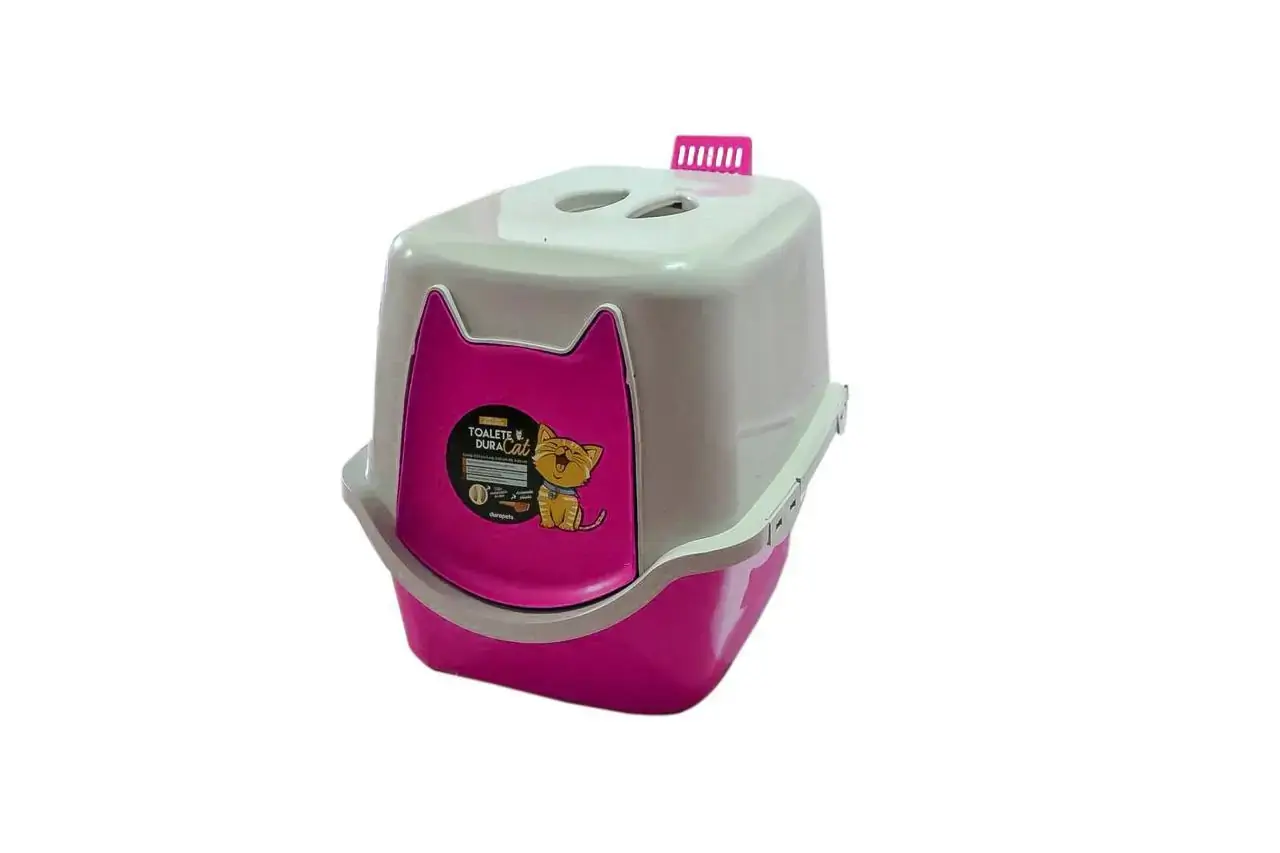 Banheiro Para Gato 58x40x40cm Duracat Rosa 1un