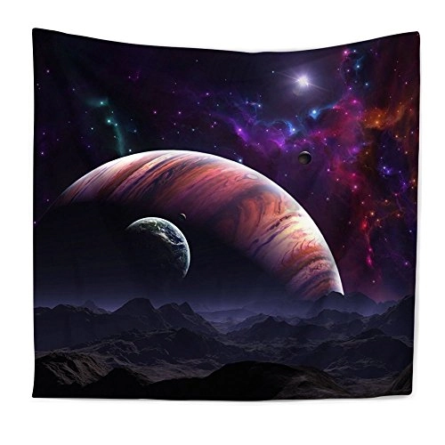 Rocoss Modern Abstract Space Moon Universe Decorations Collection, Giclee Art Prints Of Galaxy Nebul
