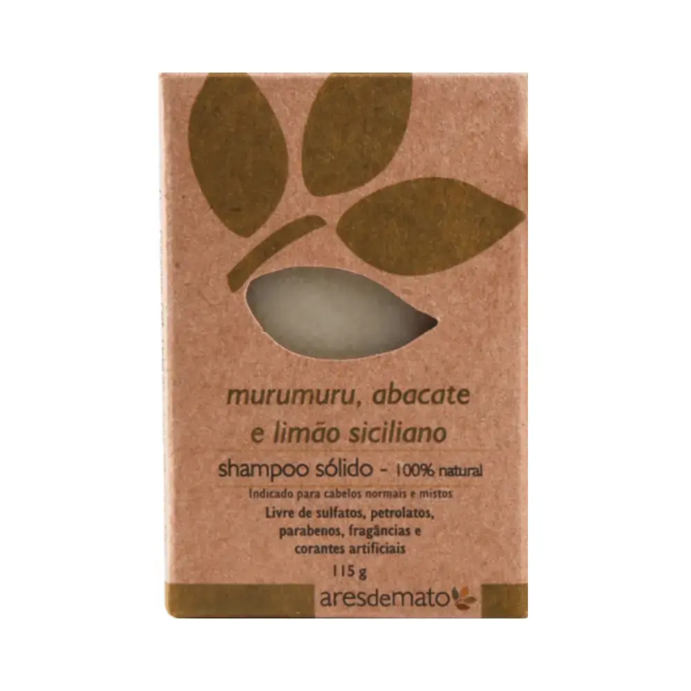 Shampoo Sólido Natural Para Cabelos Normais E Mistos 115g - Ares De Mato