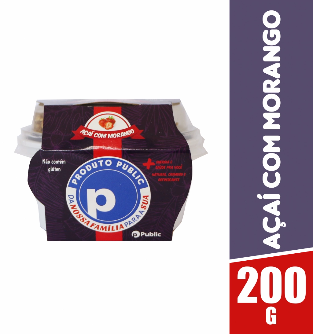 Acai Public 200g Morango C/granola