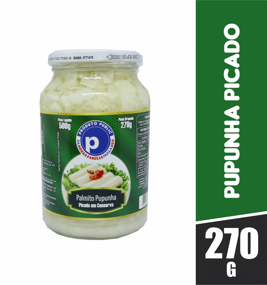Palmito Public Picado 270g Pupunha