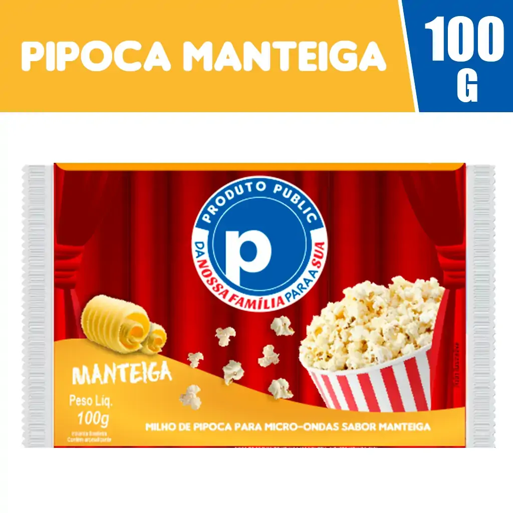 Pipoca De Microondas Manteiga 100g Public