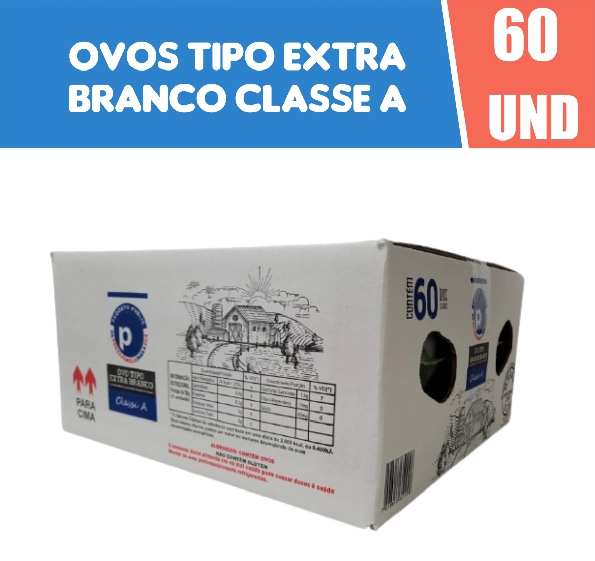 Ovos Public Grande Branco C/60