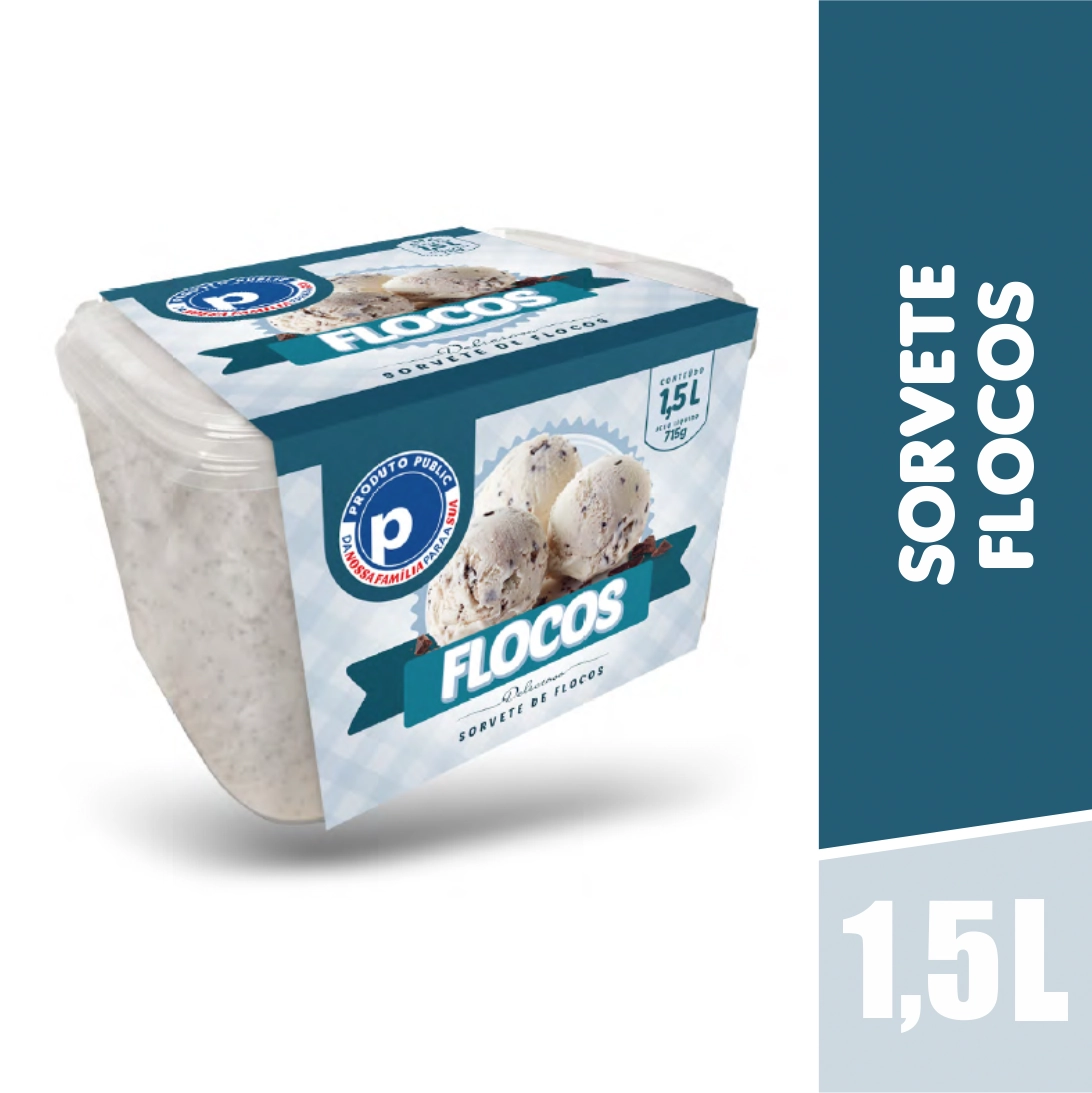 Sorvete Public 1.5l Flocos