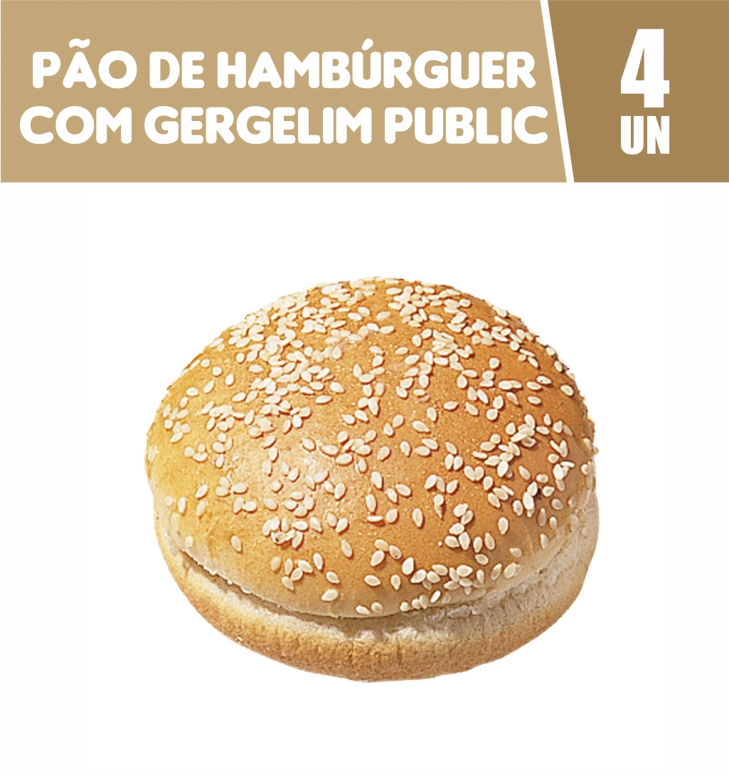 Pao Hamburguer C/gergelim 4x50g Public
