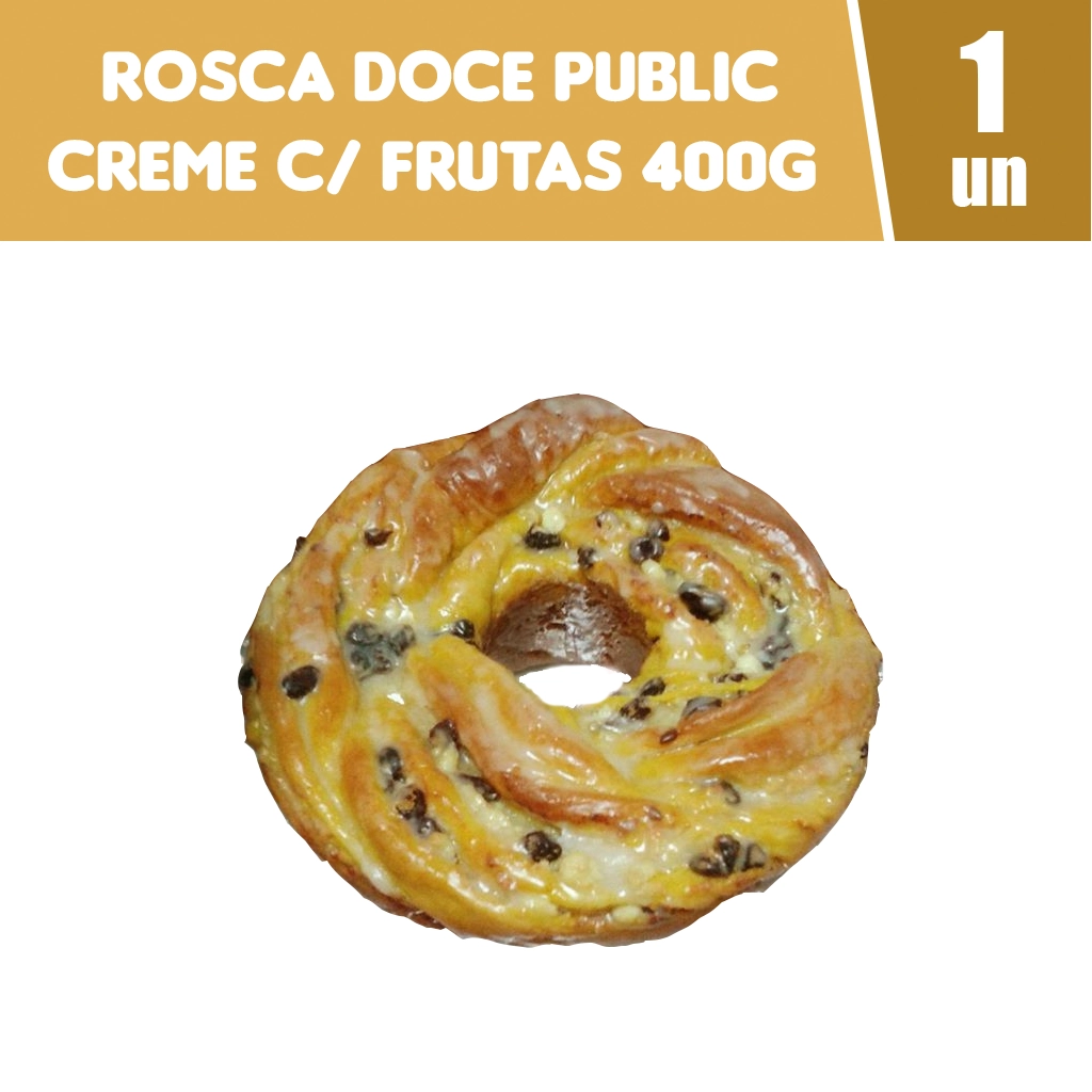 Rosca Doce Public 400g Creme C/ Frutas
