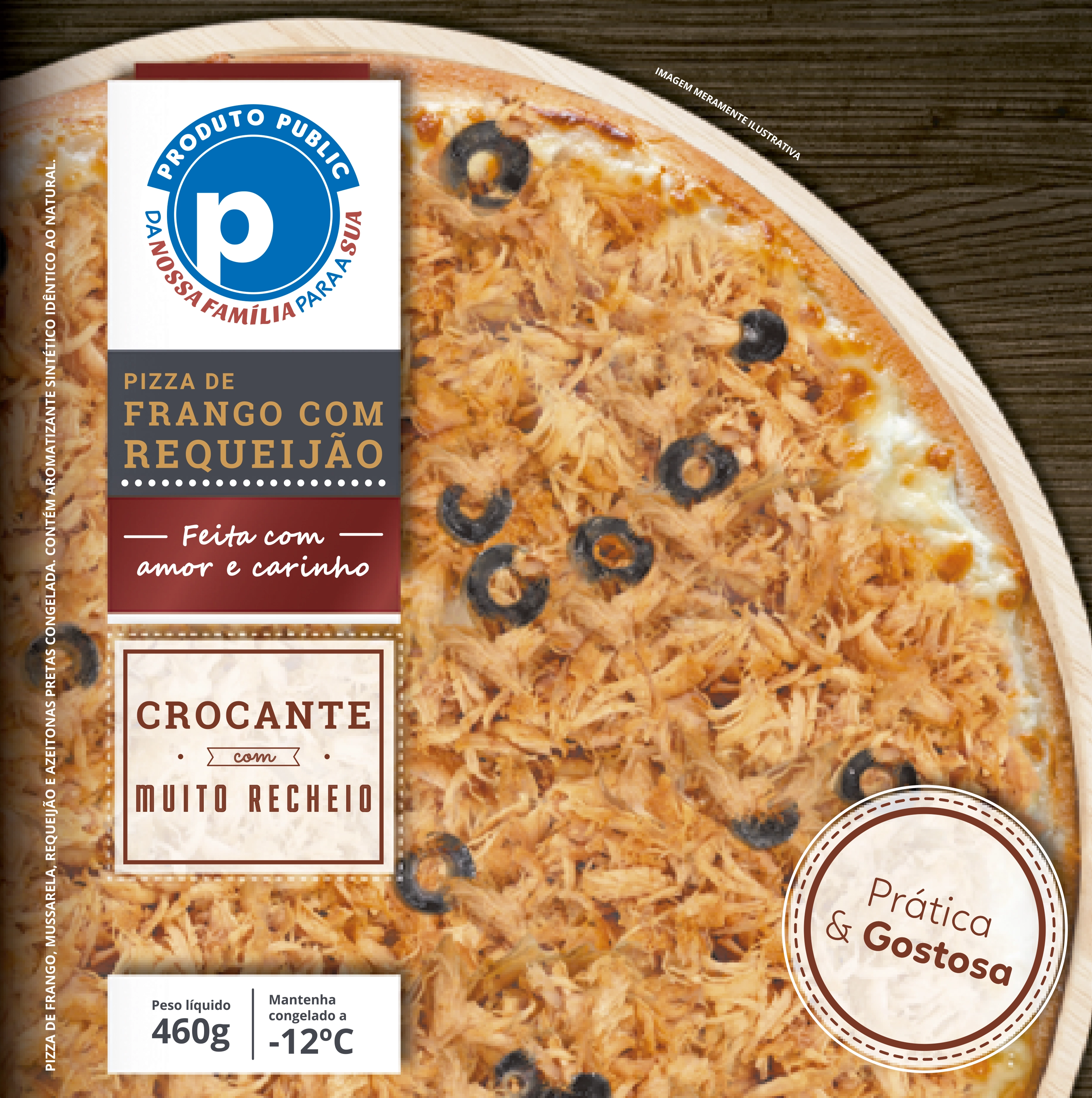 Pizza Public 460g Frango C/requeijao