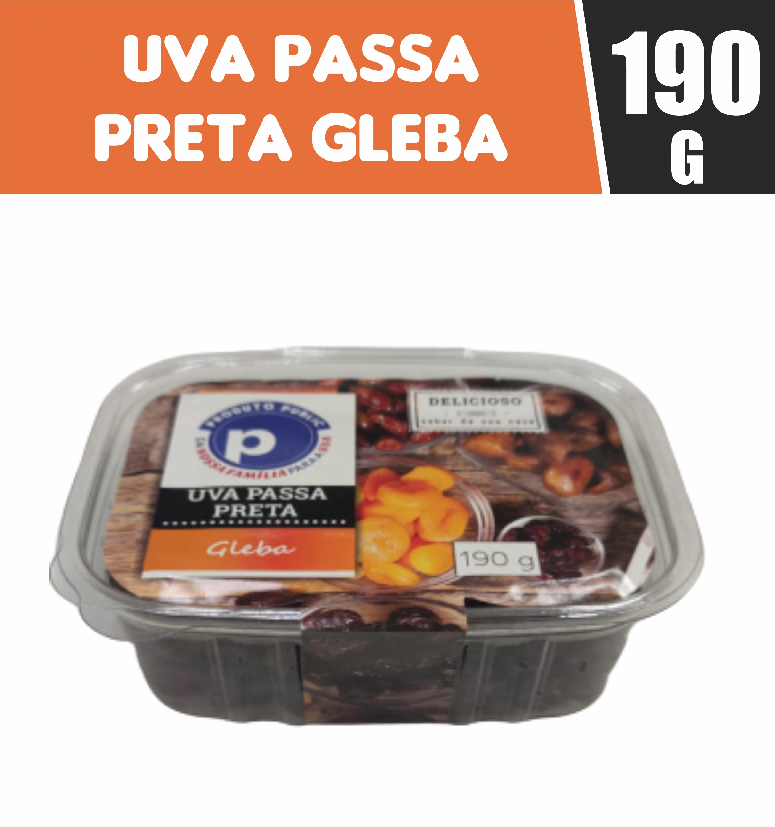Uva Passa Escura Gleba Public 190g