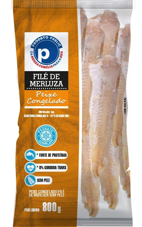Peixe File De Merluza Public 800g