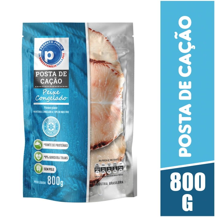 Peixe Posta De Cação Public 800g