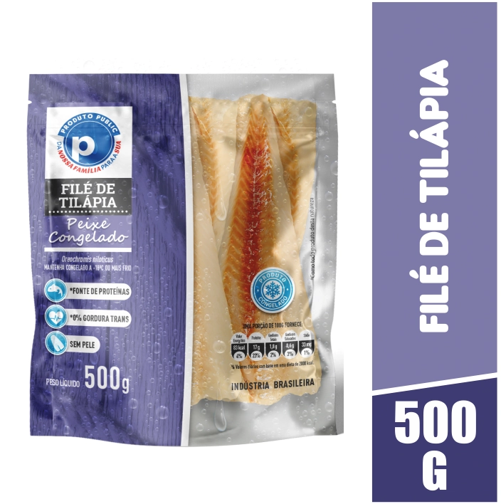 Peixe File De Tilapia Public 500g