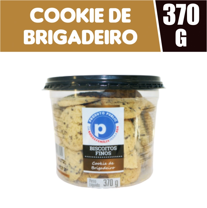 Bisc Public 370g Cookies Brigadeiro