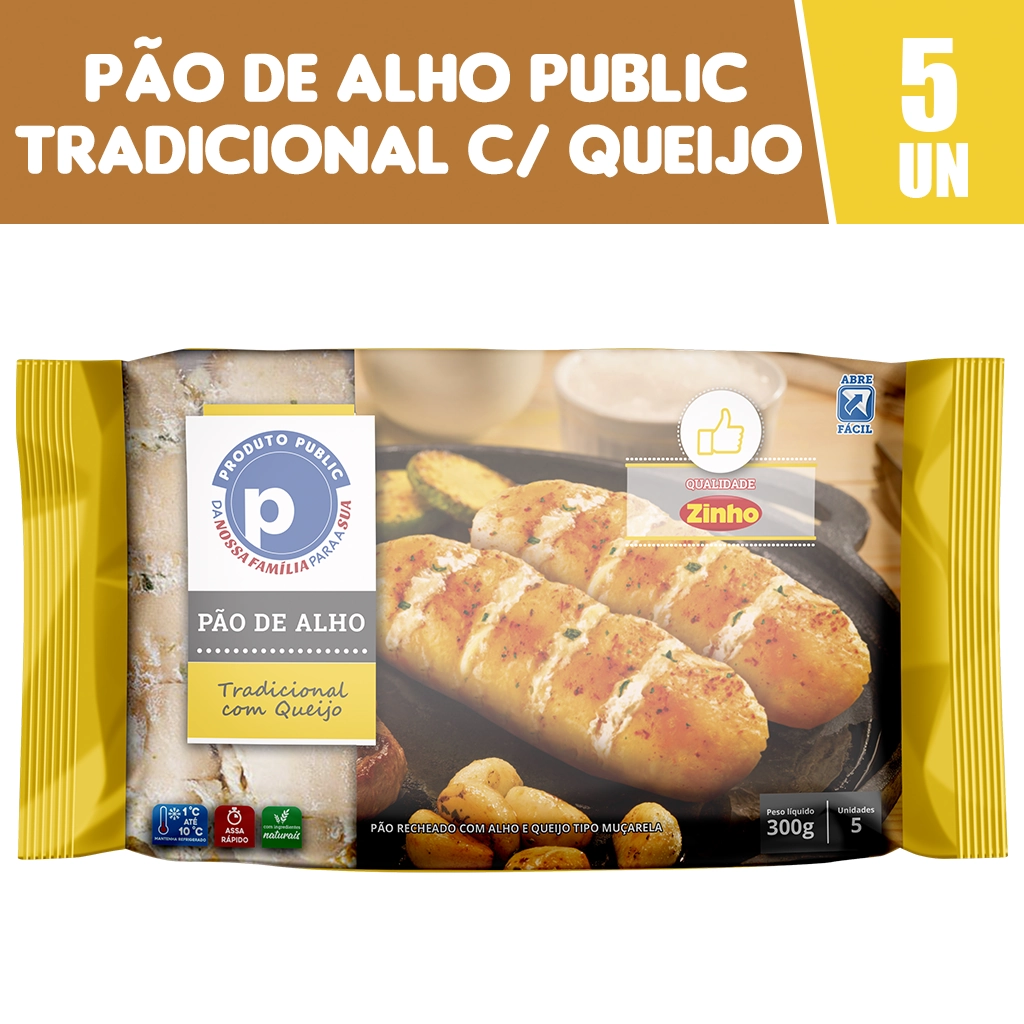 Pao De Alho Public 300g Tradicional