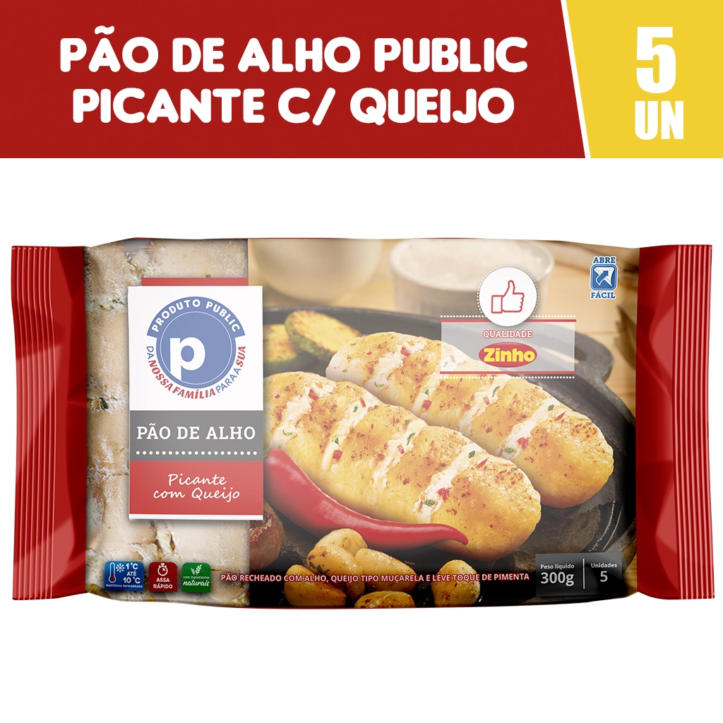 Pao De Alho Public 300g Picante