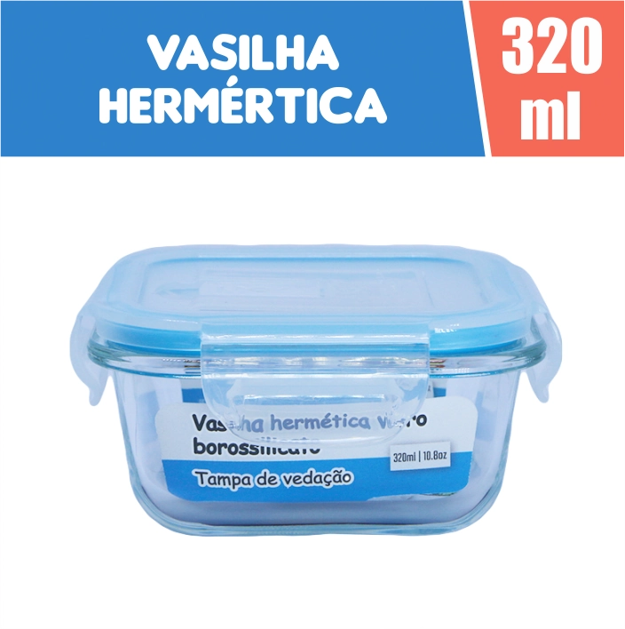Vasilhas Hermeticas 320ml Azul Public