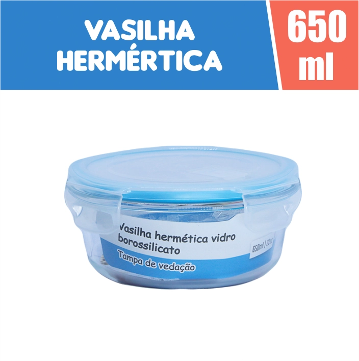 Vasilhas Hermeticas 650ml Azul Public