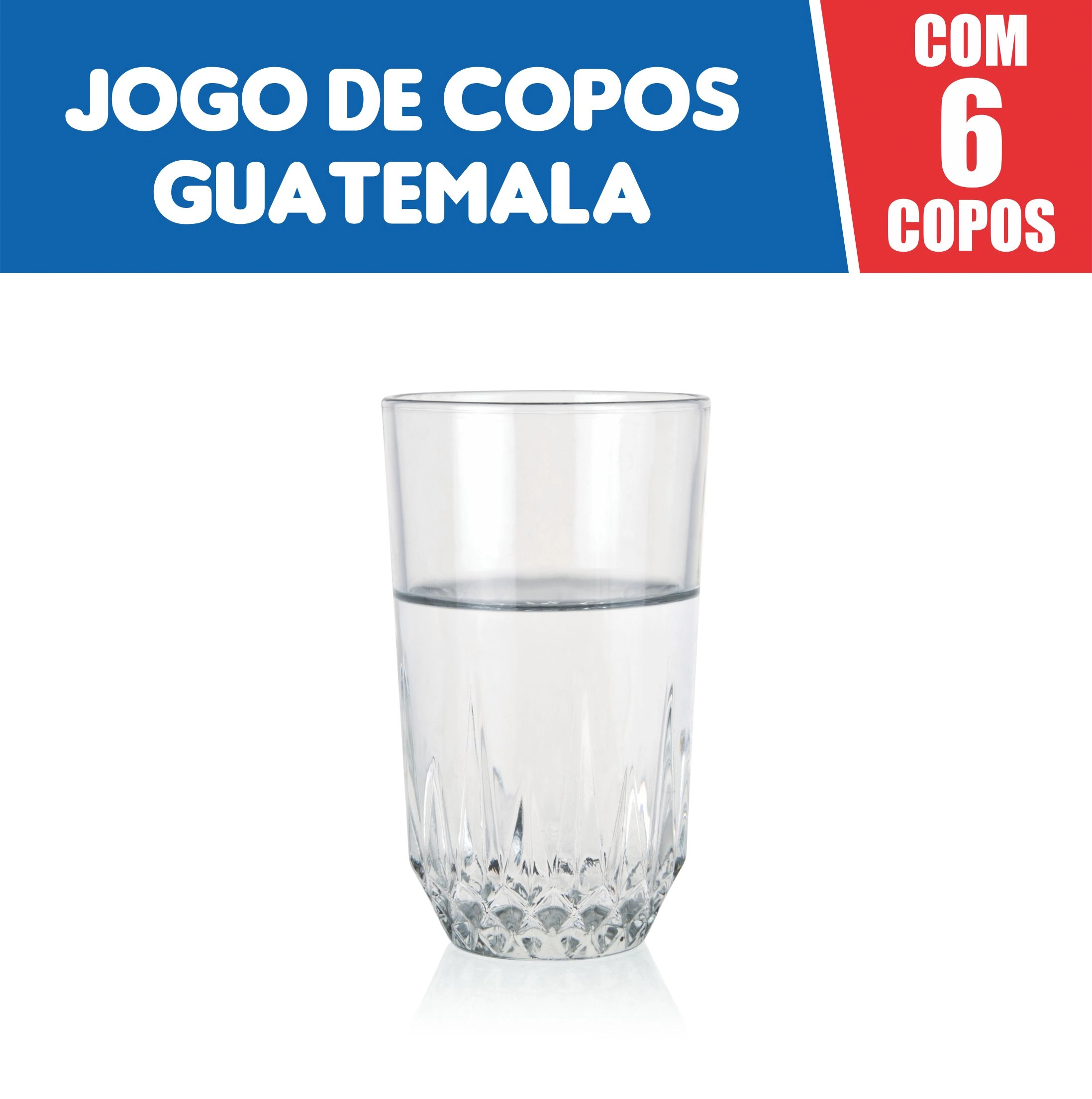 Jogo De Copo 330ml De Vidro C/ 6 Public