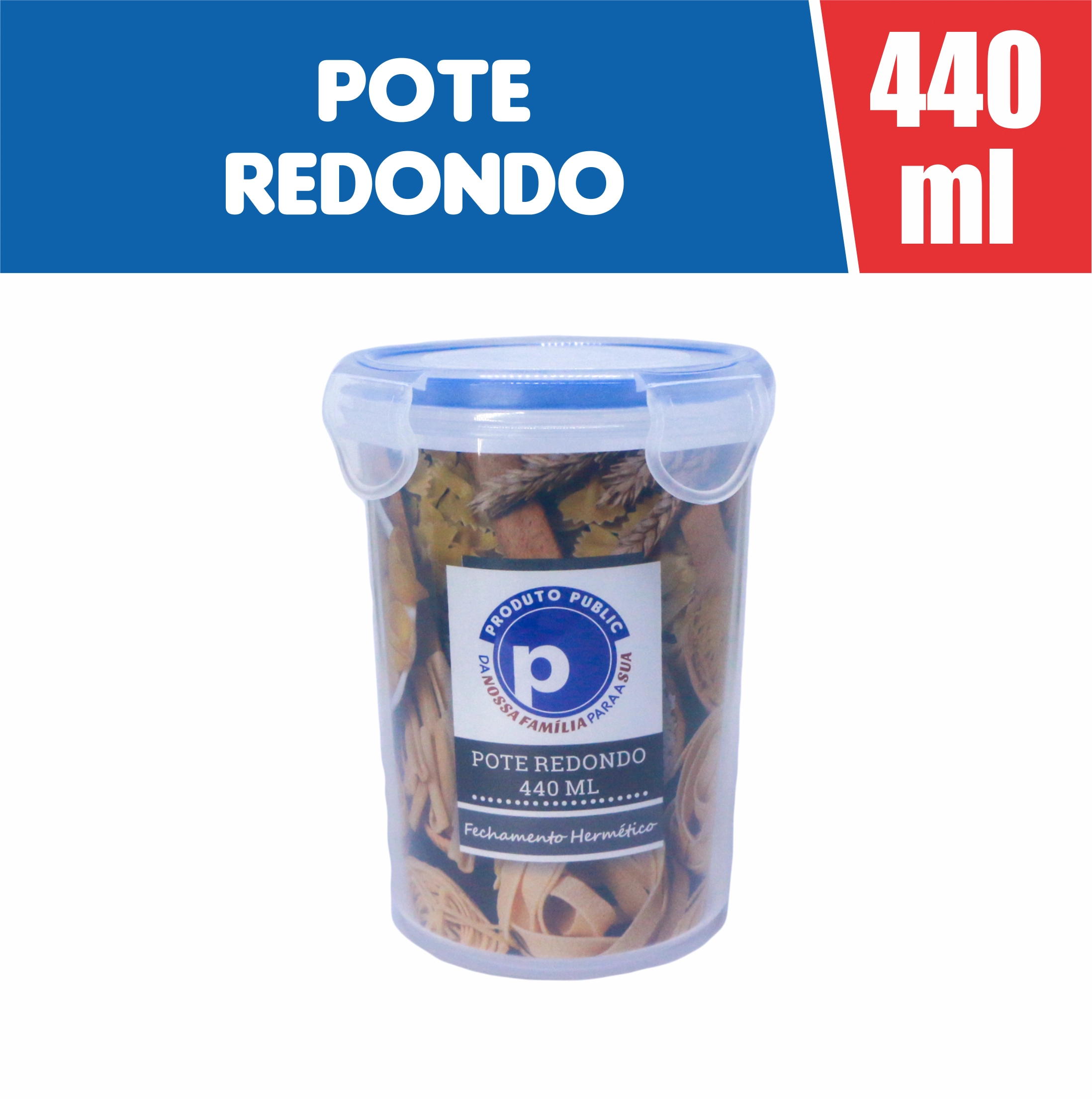 Vasilha Plastica 440ml Redonda Public Azul