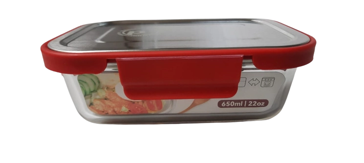 Vasilha Hermetica 650ml Tampa Aco Inox Public