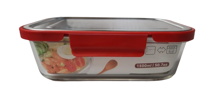 Vasilha Hermetica 1500ml Tampa Aco Inox Public