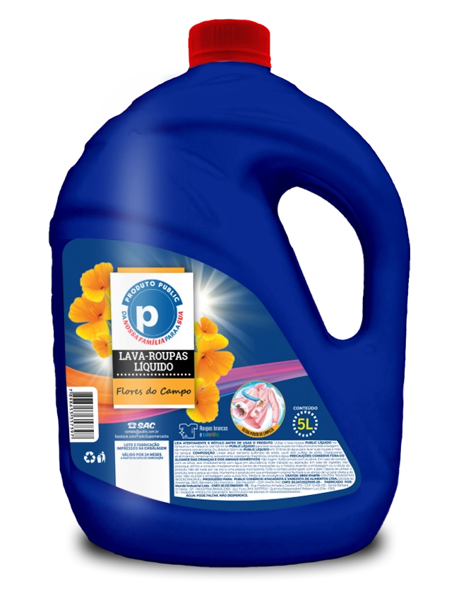 Lava Roupa Liq Public 5l Azul