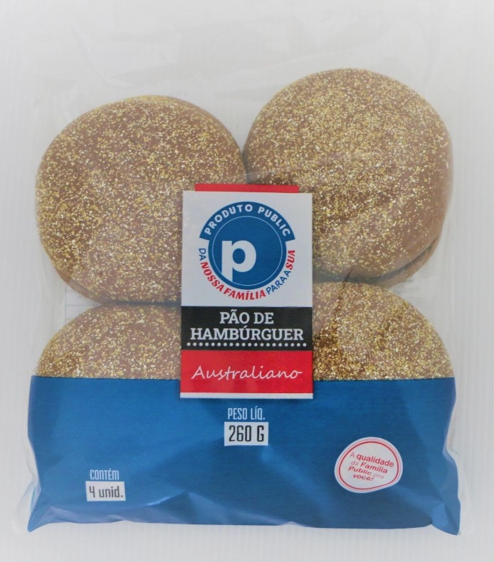Pao Hamburguer Australiano 260g C/4 Public