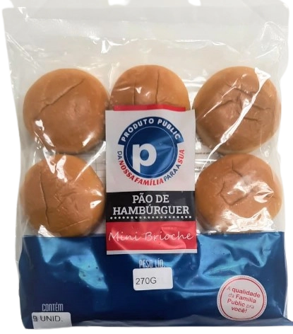 Pao Hamburguer Brioche Mini 180g C/4 Public
