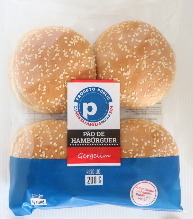 Pao Hamburguer Riviera Gergelim 200g C/4 Public