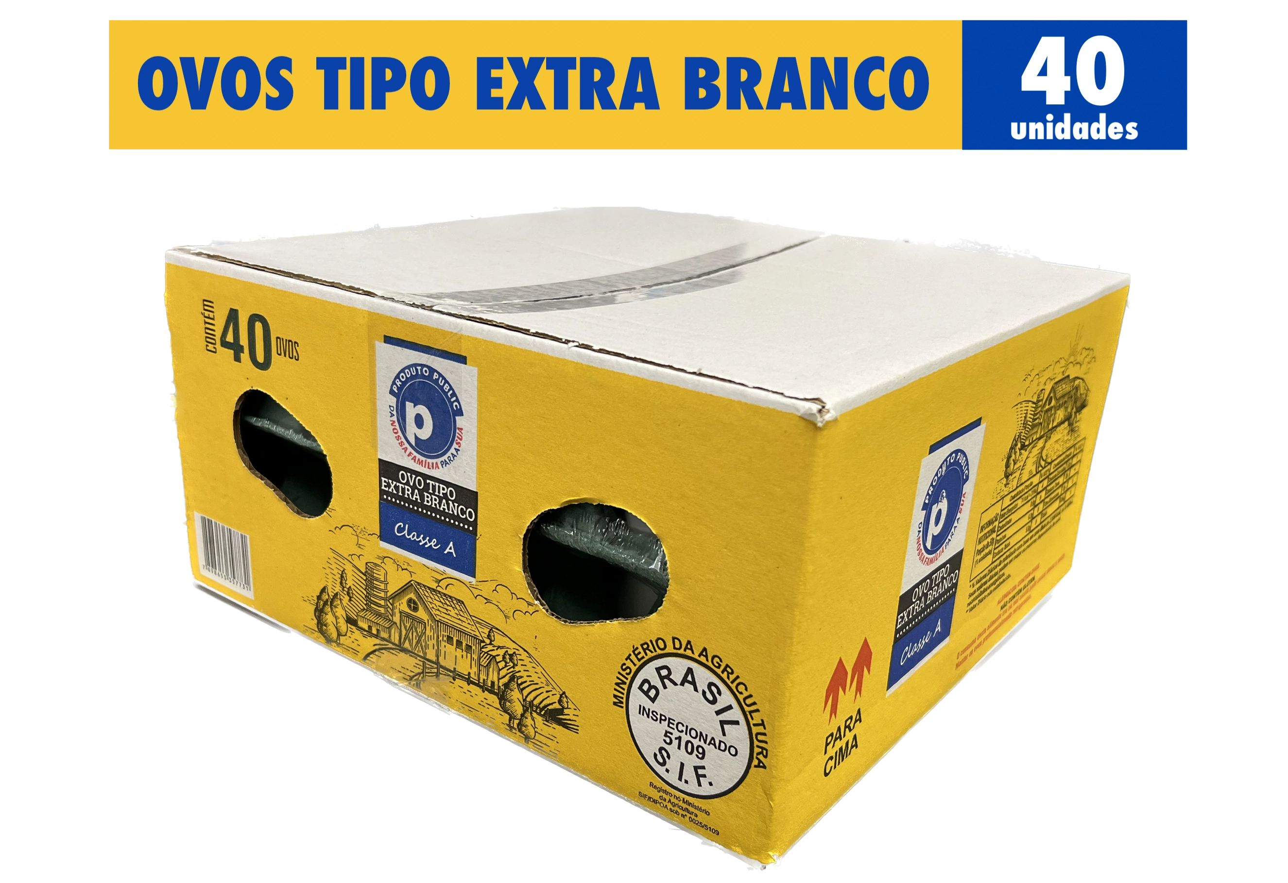 Ovos Public Extra Branco C/40