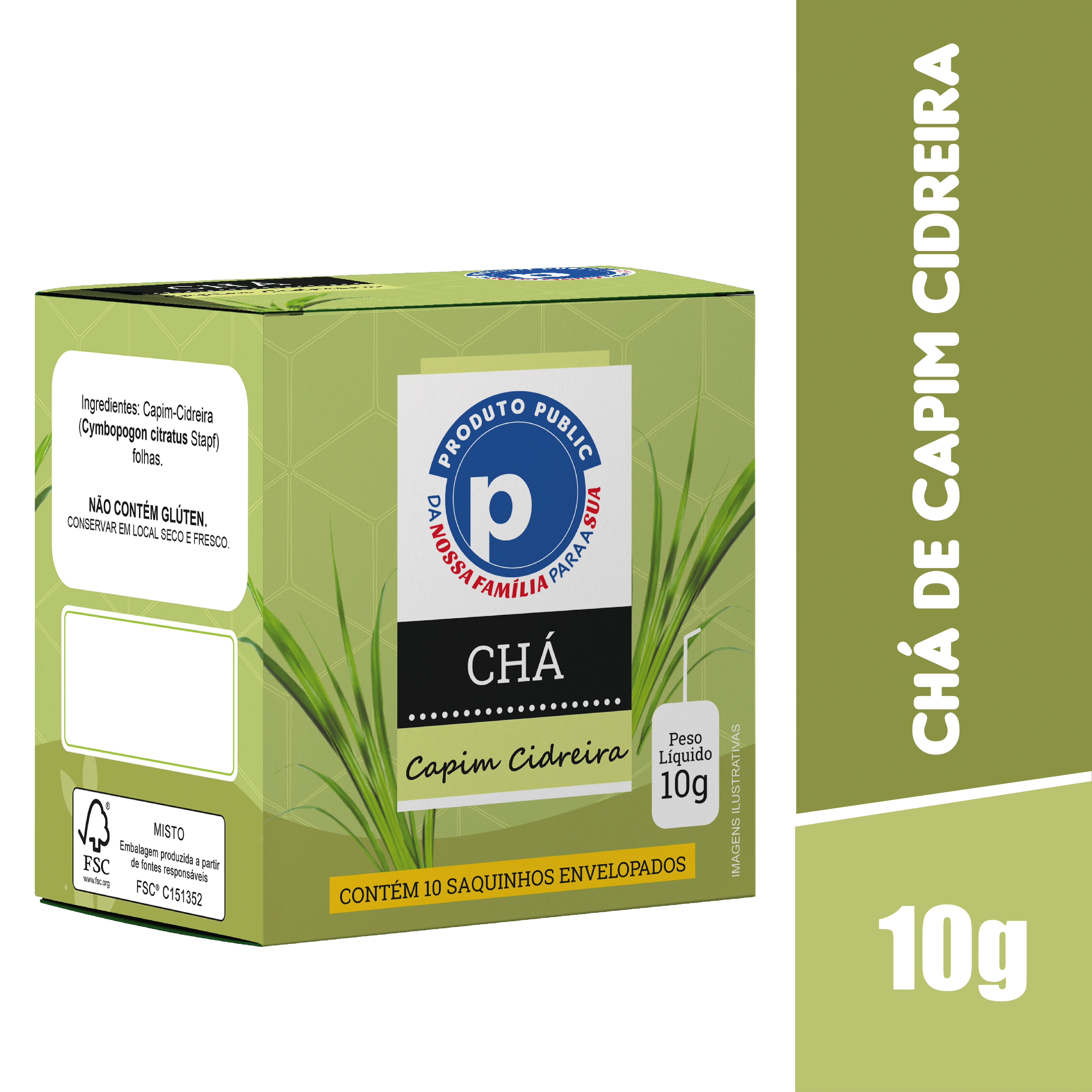 Cha Public 10g Capim Cidreira