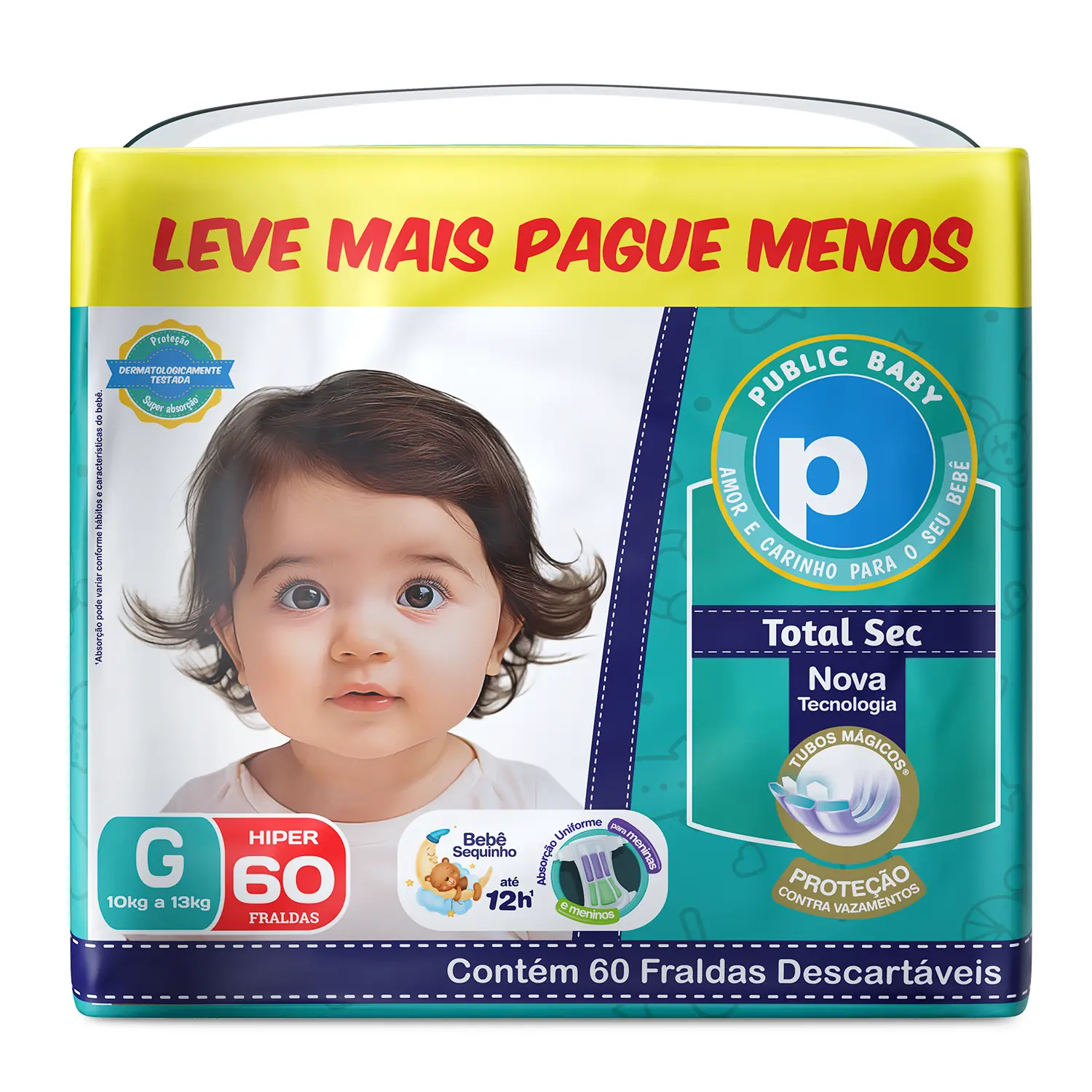 Fralda Public Baby Total Sec Hiper G C/60