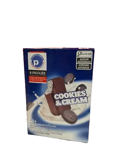 Sorvete Public Picoles C/8 Cookies Cream Bauni/choc