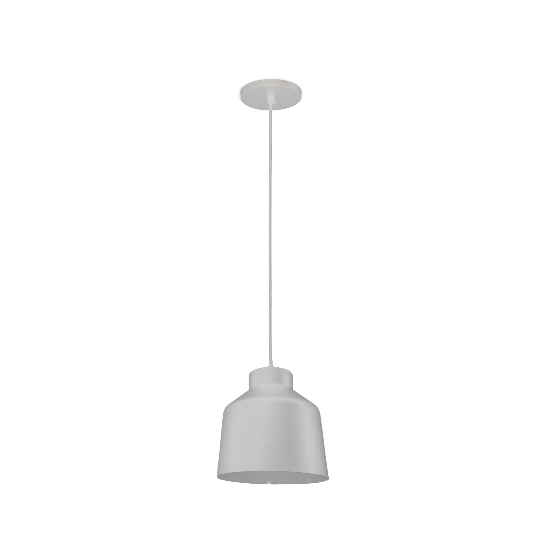 Pendente Redondo 1 Lâmpada Metal Branco Abyssus Auremar